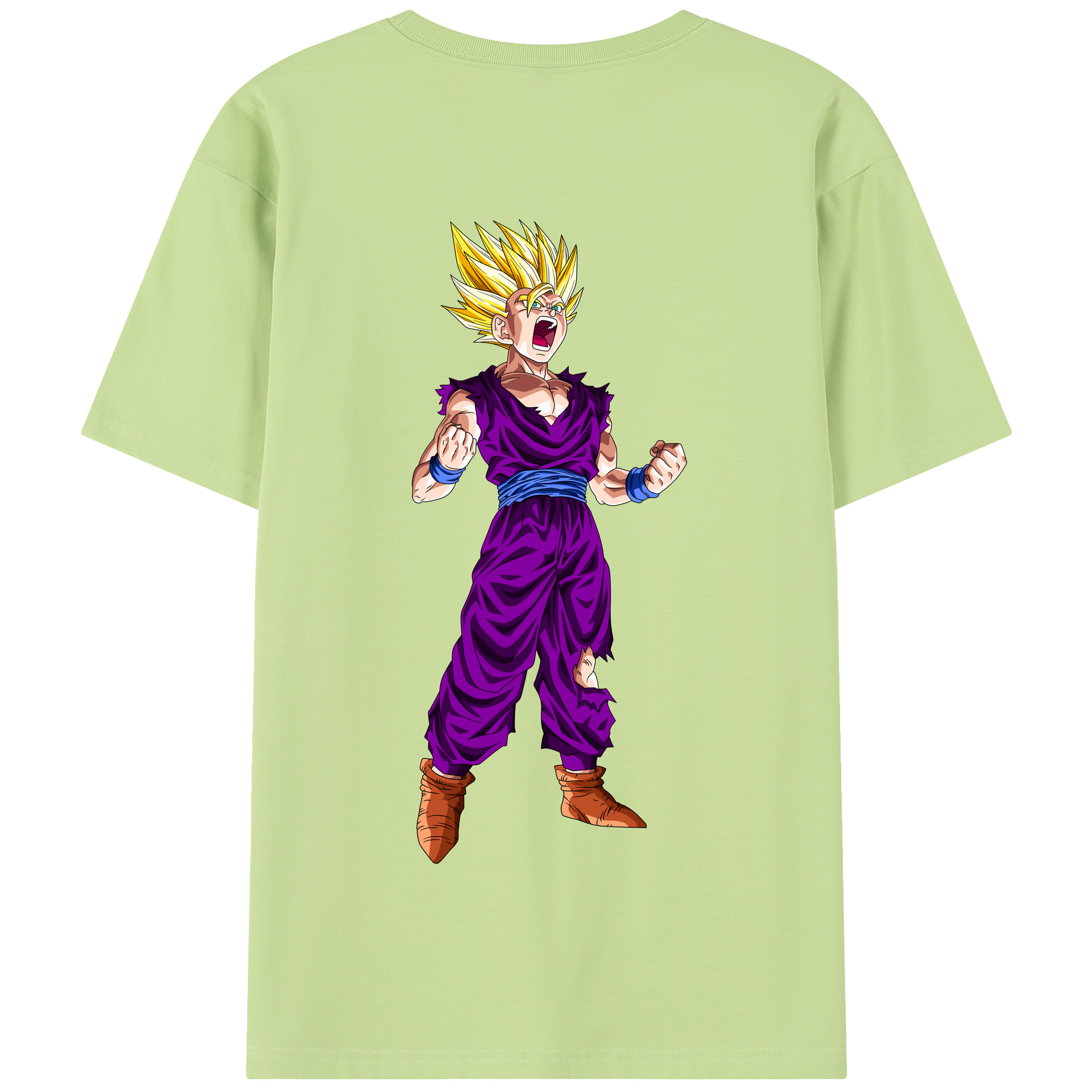 （画像用） ドラゴンボール 孫 悟飯（そんごはん）DRAGON BALL Son Gohan 綿100％半袖Tシャツ（背面プリント）